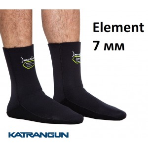 Шкарпетки для підводного полювання Marlin Element 7 мм; нейлон / відкрита пора