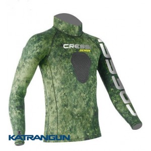 Лайкрова камуфляжна футболка для підводного полювання Cressi Sub Green Hunter