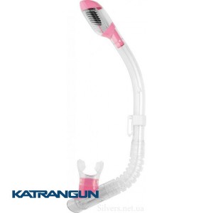 Детская трубка для дайвинга Cressi Sub MiniDry (Dry Junior) розовая