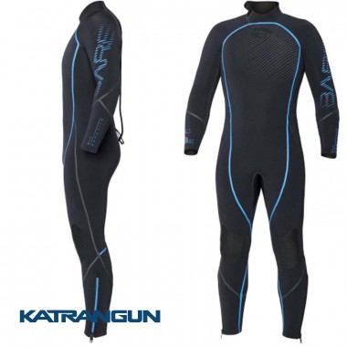 Гідрокостюм Bare Reactive Full 5 мм чорно-блакитний