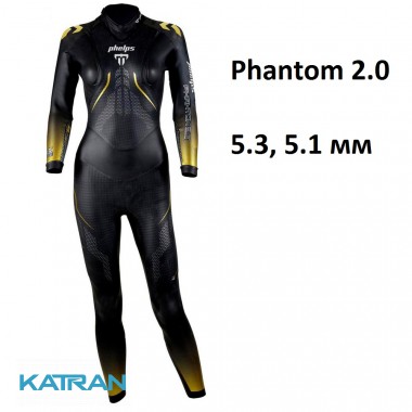 Жіночий гідрокостюм для тріатлону Phelps Phantom 2.0; 5.3, 5.1 мм