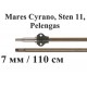 Гарпун для підводного рушниці Salvimar AIR для Mares Cyrano, Sten 11, Pelengas, нержавіюча сталь; 7 мм; під рушниці 110 см
