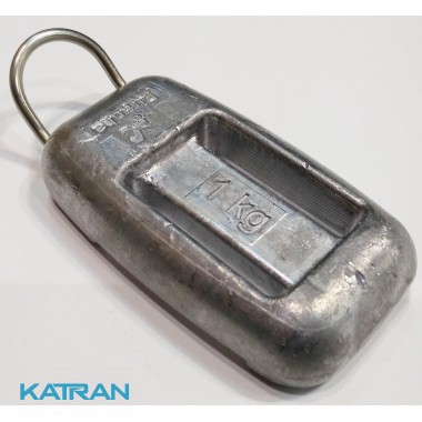 Вантаж для підводного полювання 1 кг; закруглений; з D-кільцем