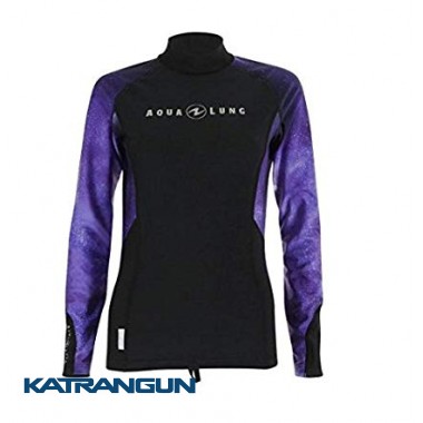 Теніска з довгим рукавом AquaLung Rashguard Galact Lady, Purple