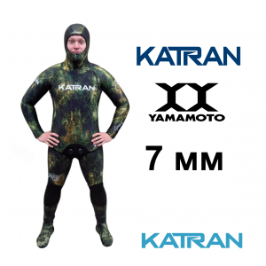 Гідрокостюм зимовий KatranSUB Hunter Camo Green 3D Yamamoto 39 (2025) товщина 7 мм