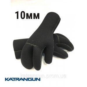 Трипалі рукавички KatranGun Hunter D 10мм; нейлон-відкрита пора