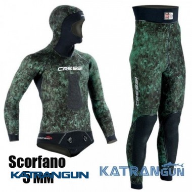 Мисливський гідрокостюм Cressi Sub Scorfano 5 мм (штани з лямками)