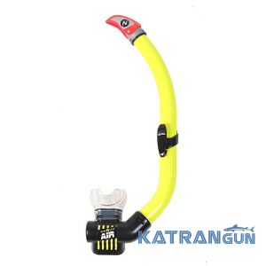Трубка для снорклінгу AquaLung Air Dry; жовта