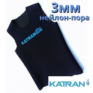Майка для плавания KatranGun 3 мм, без рукавов, нейлон/открытая пора