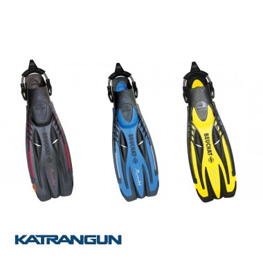 Ласти для дайвінга Beuchat Power Jet; відкрита п'ята; ремінець пружина