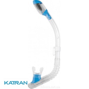 Дитяча трубка для дайвінгу Cressi Sub MiniDry (Dry Junior) блакитна