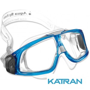 Широкі окуляри для плавання Aqua Sphere Seal 2.0, clear lens transparent / blue
