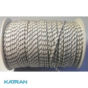 Линь для подводного ружья Salvimar Dyneema 2,5 мм белый в черную полоску