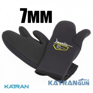 Трипалі перчатки для підводного полювання Marlin Nord 7мм