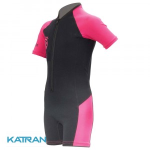 Детский гидрокостюм для бассейна Cressi Sub Little Shark 2 мм; черно-розовый