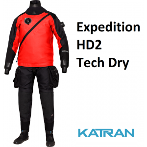 Сухий гідрокостюм Bare Expedition HD2 Tech Dry чорно-червоний
