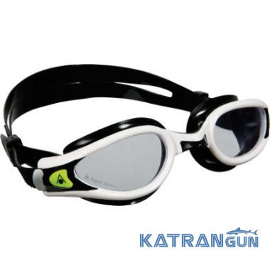 Очки для плавания​ Aqua Sphere Kaiman Exo; бело-чёрные; прозрачные линзы