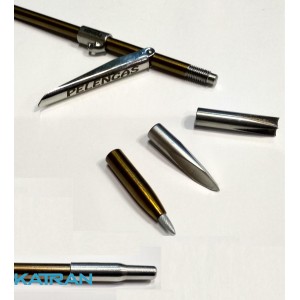 Гарпун резьбовой калёный с лепестком Pelengas Magnum + 3 сменных бойка; 7 мм; 700 мм; под Pelengas