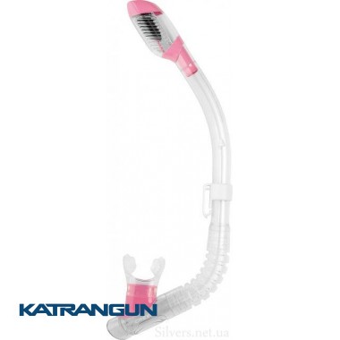 Детская трубка для дайвинга Cressi Sub MiniDry (Dry Junior) розовая