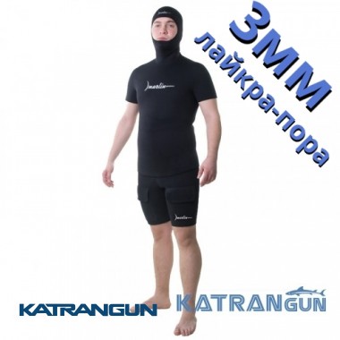 Неопреновая футболка для підводного полювання Open Cell 3 мм; з шоломом; золоте напилення