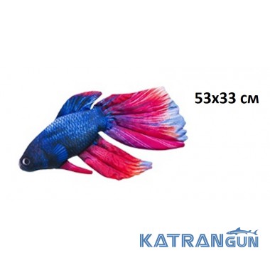 Подушка-игрушка Сиамская рыба-боец (53х33 см)