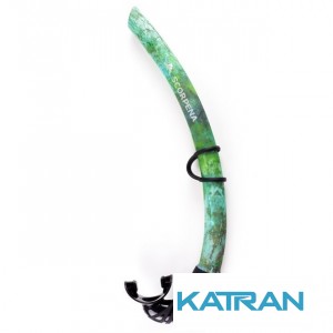 Трубка для підводного полювання камуфляжна Scorpena M2, green camo