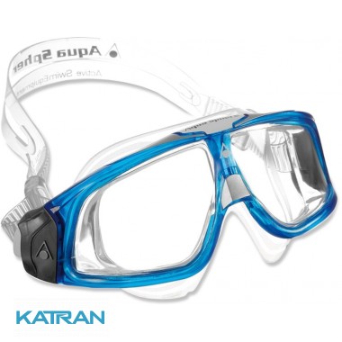 Широкие очки для плавания Aqua Sphere Seal 2.0, clear lens transparent/blue
