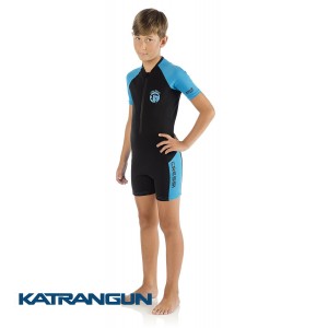 Детский гидрокостюм для плавания Cressi Sub Little Shark 2 мм; чёрно-синий; для мальчика