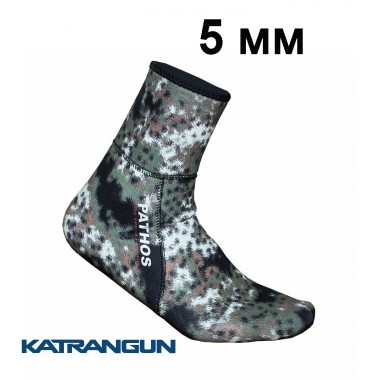 Носки для подводной охоты Pathos Medi Camo 5 мм