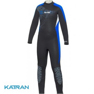 Підлітковий гідрокостюм Bare Junior Manta Full 5-4 мм