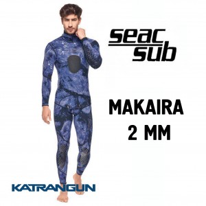 Гідрокостюм для полювання в морі Seac Sub Makaira 2 мм