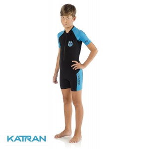 Дитячий гідрокостюм для плавання Cressi Sub Little Shark 2 мм; чорно-синій; для хлопчика