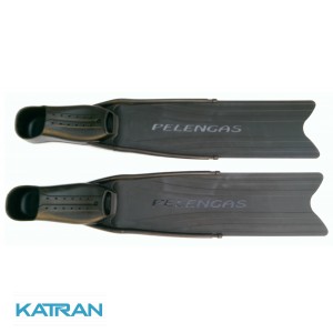 Ласты подводная охота Pelengas Black, пластиковые, средняя жёсткость