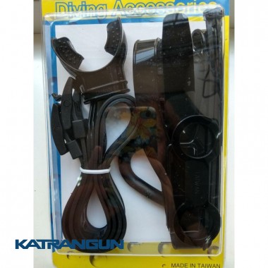 BS Diver Набір аксесуарів (2 ремінця для ножа, 1 ремінець для ласт, 1 для маски, трубки, + загубник + хомути)