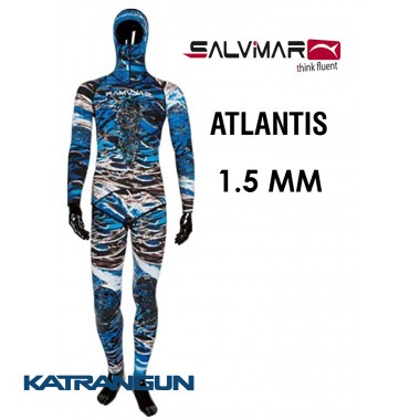 Гідрокостюм для полювання в тропіках Salvimar Atlantis 1,5 мм (монокостюм із задньою блискавкою)