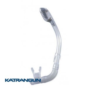 Детская трубка для дайвинга Cressi Sub MiniDry (Dry Junior) серебристая