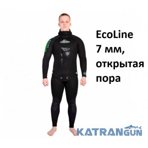 Гідрокостюм для підводного полювання Scorpena EcoLine 7 мм, відкрита пора
