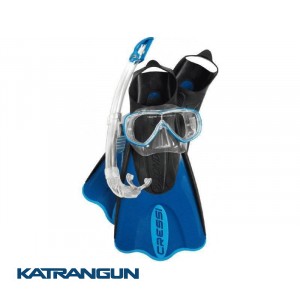 Набор маска ласты трубка Cressi Sub Elastic Short Bag