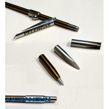 Гарпун різьбовий розжарений з пелюсткою Pelengas Magnum + 3 змінних бойка; 7 мм; 700 мм; під Pelengas