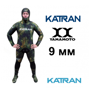 Гідрокостюм для зимового полювання KatranSUB Hunter Camo Green 3D Yamamoto 39 (2025) товщина 9мм