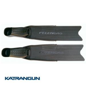 Ласты подводная охота Pelengas Black, пластиковые, средняя жёсткость