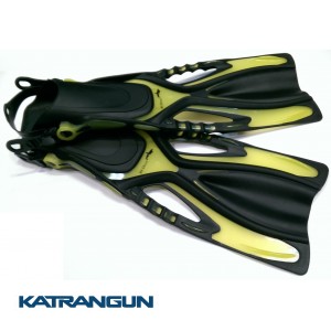 Ласты для плавания BS Diver GlideFin; открытая пятка; жёлтые