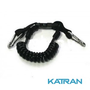 Держатель спиральный BS Diver; 2 стальных карабина