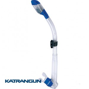 Трубка для плавания с двумя клапанами Cressi Sub Dry прозрачно-синяя