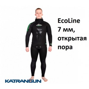 Гидрокостюм для подводной охоты Scorpena EcoLine 7 мм, открытая пора