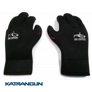 Рукавички підводне полювання BS Diver Ultrablack 7 мм
