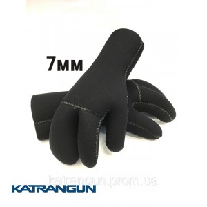 Рукавички трипалі KatranGun Hunter 7 мм; нейлон-відкрита пора