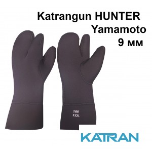 Рукавицы трехпалые без усиления Katrangun Hunter Yamamoto 39; 9 мм